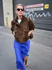 Para Exportación Transfronteriza Spot Otoño 2025 Nueva Chaqueta de Gamuza Fresca para Mujer Estilo Europeo y Americano