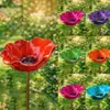 Estaca de Metal para Jardín con Flor Creativa Nueva Hecha a Mano Alimentador de Agua para Flores y Pájaros