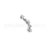 Pendientes Pequeños de Titanio Aleación F136 Forma de Meteorito Incrustados con Circonita 5A Titanio G23 Stud para Labio Stud para Cartílago Auricular Joyería para Piercings Venta al por Mayor
