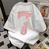 Camiseta Informal Casual de Manga Corta Estilo Coreano Verano Cuello Redondo Holgada Unisex Pareja Estilo Simple Versátil Superior Marca Trendy Ins