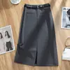 Falda lápiz recta con abertura hecha a medida para mujer, nuevo modelo otoño 2026, de tiro alto, estiliza, versátil para ir al trabajo