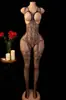 Lencería Sexy Pecho Pequeño Tentación Transparente Tallas Grandes Uniforme Entrepierna Abierta No Necesita Quitarse Pijama Conjunto Pasión Encanto de Medianoche