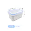 Cesta de drenagem para conservação de alimentos de geladeira plástico de grau alimentício cesta de drenagem caixa de legumes e frutas com partição ajustável selada camada dupla