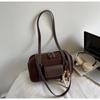 Otoño e Invierno 2025 Estilo Coreano Gamuza Moda Versátil Bolso Bowling Bolso de Mano Sobaco de Gran Capacidad para Mujer