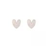 @ Aretes de Corazón Blanco Goteando Aceite, Aretes Dulces y Personalizados de Nicho, Aretes Versátiles Coreanos, Aretes, Moldes para Aretes