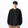 Ropa para Hombre Fengshe / Sudadera de Peso Pesado 360g con Doble Cremallera y Bolsillo de Parche del Mismo Color Estilo Americano Moderna Cuello Redondo Ligeramente Elástica Manga Larga