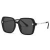 Gafas de Sol Polarizadas con Perlas Estilo Influencer de Moda Europea y Americana para Mujer, Gafas de Sol Cuadradas de Calle Únicas con Protección UV