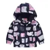 Chaqueta para niños y niñas, primavera y otoño, gorro fino, camisa con cremallera de moda bonita para bebés, abrigo para niños