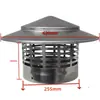 Tampa de Ventilação para Tubo de Exaustão de Telhado, Tampa de Ventilação de Ar Fresco, Tampa de Tubo à Prova de Chuva, à Prova d'Água e à Prova de Folhas de Aço Inoxidável Espessado 304