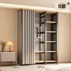 Armario de metal, estructura de acero, completamente cerrado, diseño simple, adecuado para apartamentos de alquiler, modular, engrosado, de pie, estilo abierto, para uso doméstico