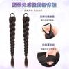 Peluca Trenzada para Mujer Nueva Trenza de Boxeadora Sobrenatural Cabello Largo Imitación Cabello Real Completo Trenza Spice Girl Cola de Caballo Larga Esponjosa