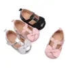 Zapatos de Princesa de Color Sólido con Lazo para Bebé de Primavera y Otoño para Niña, Cómodos y Modernos para Niños Pequeños BBW3094
