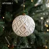 Nuevo Colgante de Bola de Navidad de Plástico Color Platino Adorno Retro Mate de Lujo Ligero Copo de Nieve Decoración de Árbol de Navidad