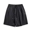 Shorts Esportivos de Larga de Xadrez de Alta Qualidade Estilo Americano para Homens e Mulheres, Calça Casual Solta de Cintura Elástica com Cordão de Cinco Pontos