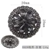 Botones de Aleación Huecos Poligonales Estilo Chanel de Alta Calidad Tachonados con Diamantes Cosidos a Mano para Abrigos y Ropa, Botones Populares Tachonados con Diamantes