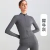Chaqueta para Chica Fitness Ajustada Ropa de Yoga Manga Larga para Correr Secado Rápido Chaqueta con Cremallera Moldeadora del Cuerpo y Control Abdominal Fitness y Belleza
