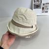 Sombrero de Primavera y Verano Nuevo Sombrero Protector Solar Estilo Hepburn Plegable Combinable Muestra el Rostro Pequeño Plisado Rizado Sombrilla Sombrero de Pescador