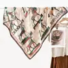 Pañuelo cuadrado de terciopelo de doble cara, dos tonos, estampado de leopardo, de alta gama, vintage de los 90, chal cálido para mujer, pañuelo de cuello de lujo ligero