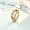 F136 Aleación de Titanio Oro Doble Capa Ojo de Caballo Anillo Brillante Aretes de Tachuela G23 Titanio Rosca Interna Circonita Labio Tachuela Pendiente Piercing