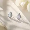 Joyería para Novia Moda Europea y Americana Boda Zircón Gota de Agua Pendientes de Aguja de Acero Pendientes Elegantes para Dama Pendientes Elegantes Venta Caliente