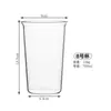 Estilo Ins Simples Copo de Água de Vidro Borossilicato Grande Capacidade Copo Alargado Copo para Café Latte Copo para Chá de Frutas Copo para Bebidas Frias