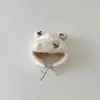 Chapéu de Bebê Menina Inverno Veludo Chapéu Lei Feng Doce Menina Chapéu Princesa Acolchoado Veludo À Prova de Vento Quente Proteção de Orelha Chapéu