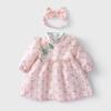 Cheongsam Floral para Niñas 0-2 Años Vestido para Bebé Niña 2024 Otoño Nuevo Estilo Chino Falda de Princesa para Niños