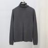Suéter de Cachemira Fina para Otoño e Invierno, Doble Hilo, Alta Elasticidad, Corte Ajustado, Cuello Alto Apilado, Tejido de Punto Pullover para Mujer, Versátil de Manga Larga