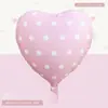Balões de Folha de Alumínio Macaron Xadrez Coração Polca Estrela de Cinco Pontas Coração Decoração de Festa de Aniversário Fabricante Atacado