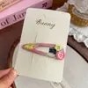 Presilha de cabelo geométrica em formato de coração xadrez colorido estilo coreano para pônei, acessório de cabelo elegante e sofisticado para meninas, para a parte de trás da cabeça