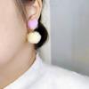 Pendientes de Felpa con Bloques de Color de Personalidad para Otoño e Invierno para Mujer 2026 Nuevos Pendientes de Moda de Venta Caliente con Diseño Único