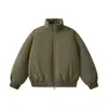 Chaqueta Nueva para Hombre Invierno Exterior Holgada Versátil Abrigo de Algodón Color Sólido Cuello Alto Superior Exterior para Pareja