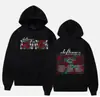 Moletom Preto da Turnê Norte-Americana do Deftones 2025 Moletom Estampado com Padrão do Álbum Blind Sound Europeu e Americano