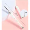 Pluma Especial para Manicura, Pluma de Dibujo Ultra Fina, Pluma Flor con Varilla de Taladro Rosa, Pluma para Pintura Degradada, Pluma de Línea de Gancho Mismo Estilo para Salón de Uñas