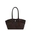 Bolso tote cruzado de gamuza para mujer, estilo casual europeo y americano, gran capacidad, transfronterizo, nuevo, vintage, con colgante, para el trabajo