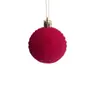 Venta al por mayor de fábrica transfronteriza Bolas de Navidad Bolas de Terciopelo Rojo Decoración de Árbol de Navidad Adornos Colgantes 6cm 8cm Bolas Sueltas Bolas de Navidad
