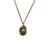 XL60 Estilo Coreano Diseño de Nicho Perla Aurora Frijol Dorado Pequeño Collar para Mujer Plata de Ley 925 Estilo ins Cadena Distintiva para Clavícula