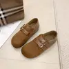 Zapatos Birkenstock Versátiles de Gamuza para Mujer 2026 Otoño Nueva Llegada Correas con Hebilla Versátiles Zapatos Individuales Casuales Modernos Cómodos Zapatos para Ir al Trabajo