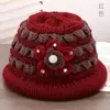 Chapéu de idosos de outono e inverno Chapéu de lã quente para crianças de inverno de meia-idade e idosos com forro de lã Chapéu de malha espessado Chapéu de mãe