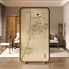 Biombo para Sala de Estar, Uso Doméstico, Madera Maciza, Oficina, Sala de Té, Dormitorio, Decoración de Bambú Estilo Zen, Pantalla de Asiento, Entrada