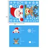 Pegatinas transfronterizas de decoración navideña, pegatinas para cristales de ventanas, diseño de escena de alce de Papá Noel, pegatinas electrostáticas de colores