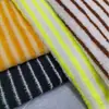 Terciopelo de nube a rayas de doble cara en stock con estampados para pijamas infantiles de otoño e invierno, ropa de casa y tela para mantas