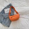 Bolsa Grande Capacidade Feminina Verão 2025 Nova Casual Tecido de Nylon Bolsa Dumpling Simples para o Dia a Dia Bolsa de Ombro Transversal Bolsa Feminina