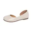 Bailarinas de corte lateral estilo francés para mujer, nuevo modelo de verano 2026, punta redonda, zapatos Mary Jane suaves y versátiles