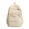 Mochila para estudiantes universitarias con cordón plisado y diseño de lazo, mochila exterior elegante para mujer, mochila pequeña ligera para viajes