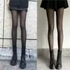 Meias Fio Fio Pretas para Mulheres, Meia-Calça Fio Fio Preta Substituível, Versão Estendida Exclusiva para Pessoas Altas 190cm