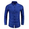 Camisa de manga larga con rayas verticales para hombre, nueva camisa informal holgada de talla grande para primavera y otoño de 2024, para comercio exterior