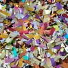 Máquina de arcoíris lentejuelas doradas papel en aerosol plateado papel de aluminio piezas de papel de colores lingotes de oro pétalos de flores para lanzar a mano en bodas accesorios de ambiente de bar