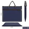 Yilida bolsa de arquivo portátil em lona bolsa de arquivo com zíper pasta de tecido Oxford grande capacidade material Bolsa de conferência