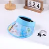 Nuevo sombrero de copa vacío 3D para niños con protección UV, ideal para viajes de verano, con grandes aleros, con diseño de astronauta y dibujos animados.